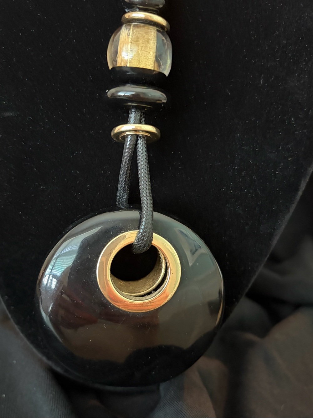 Chico's Leopard-Print Pendant Necklace with Black and Gold Accents - Picture 2 of 6